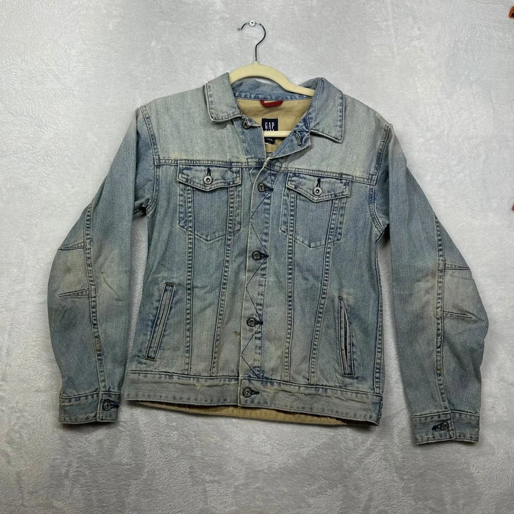 Vintage Gap Kids Trucker Jacket Blue‎ Denim Pockets Classic Y2K - 2XL (14-16)